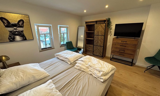 Bad Doberan Apartment | Modern and comfortable apartment with 2 bedrooms, tower room and balcony.