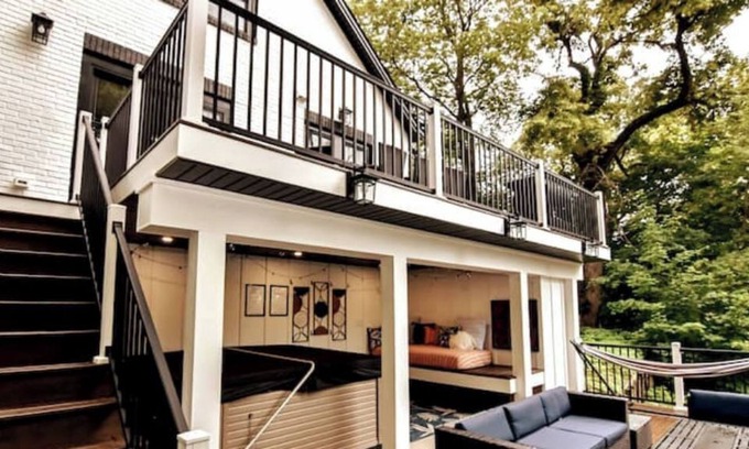 Waverly House | Modern Cottage Oasis w/ Double Deck & Hot Tub Area