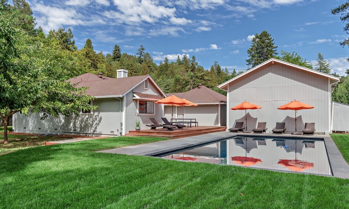 Guerneville House | Modern Home w/Woodstove & Swimming Pool; a Resort Feel in a Vineyard Setting!