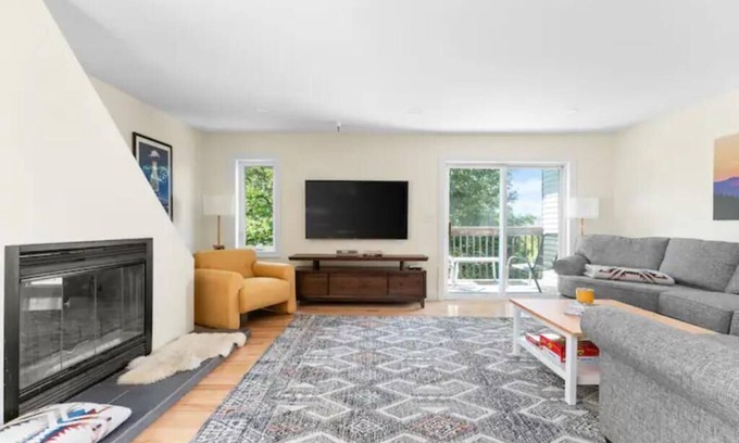 Bolton Valley Condo | Modern Mountain Oasis -ski and ride, bike, hike, swim