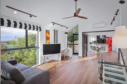 Mount Pleasant Apartment | Modern Spacious Hillside Retreat with Scenic Views