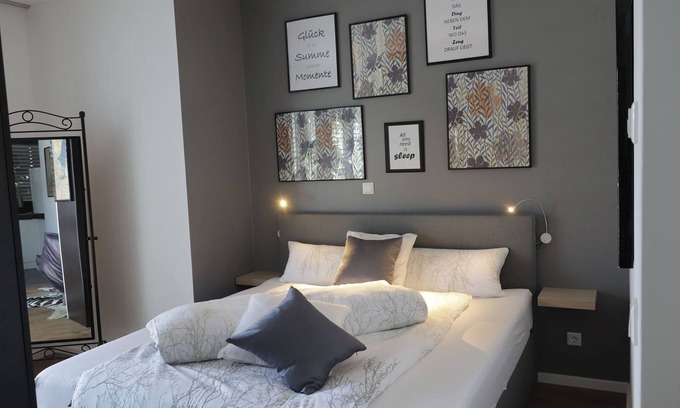 Bad Berleburg Apartment | Modernized studio with balcony and spacious bathroom with walk-in shower