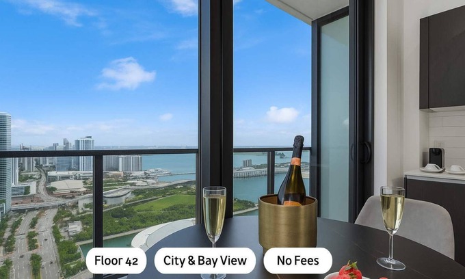 Downtown Miami Apartment | MVR High-Floor Studio with Epic City and Bay Views