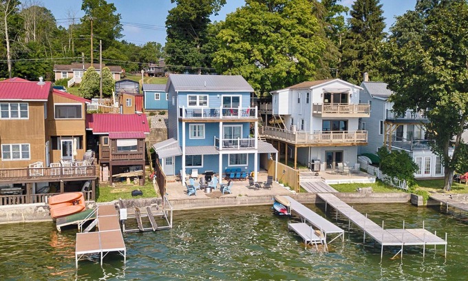 Seneca Falls House | My Blue Heaven: Pet Friendly + Lakeside + Game Room!