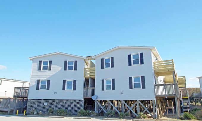 Nags Head Condo | N5615- Oceanfront Condo! 2 BRs, 1.5 baths, Oceanfront Gazebo and sun decks!