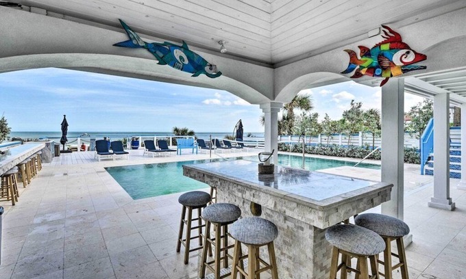 New Smyrna Beach House | NEW! Lavish Beachfront House w/Outdoor Kitchen!