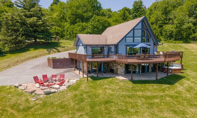 Paradise Point House | New! Moonlight View: Lake Access, Hot Tub, Fireplace, Fire Pit!