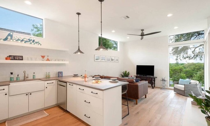 Greater South River City House | NEW to VRBO - Modern Mediterranean Home with Rooftop Deck Views
