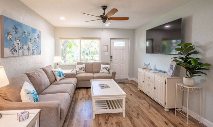 Cocoa Beach Cottage | NEW! Tropical Oasis-Walk to the Beach & Downtown!