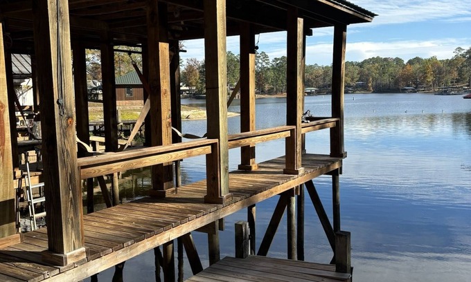 South Toledo Bend House | Newly remodeled lake front property with boat dock and oversized yard