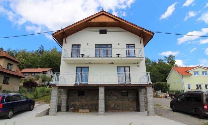 Zupanovice Apartment | Nice apartment for 5 people with pool, WIFI, TV, patio and pets allowed