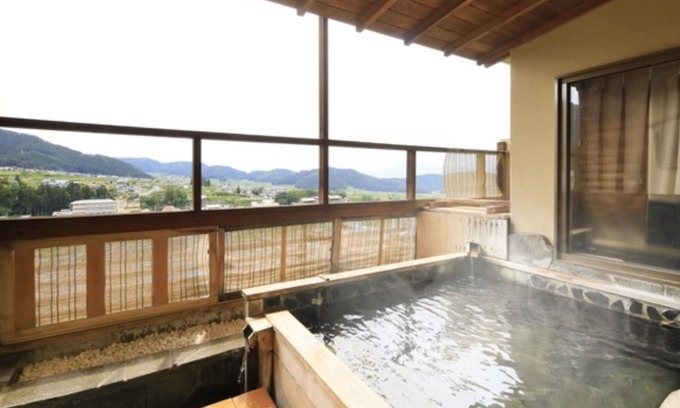 Yudanaka Shibu Onsen Hotel | Nonsmoking Japanesestyle room with openair bath Biyunoma River view Room only /Shimotakaigun Nagano