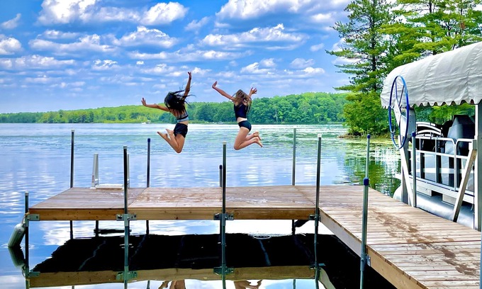 Spooner Ski Chalet | North Woods Haven for Families: sandy beach, home theater, near town & trails