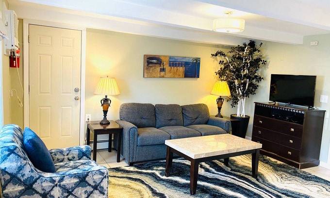 Seaside Heights House | nVRBO PREMIER HOST LISTING - 2 BR BEACH SUITE - TWO POOLS. Full Kit & Liv Rm