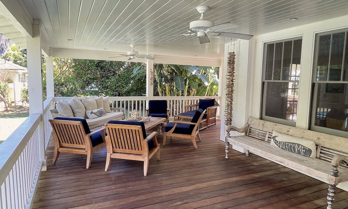 Kekaha House | Ocean Estate w/A/C and HEATED Salt Water Pool on Sunny Westside. TVNCU #1099