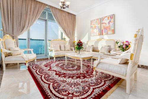 Rumailah Apartment | Ocean view luxury 3BR duplex at ajman corniche
