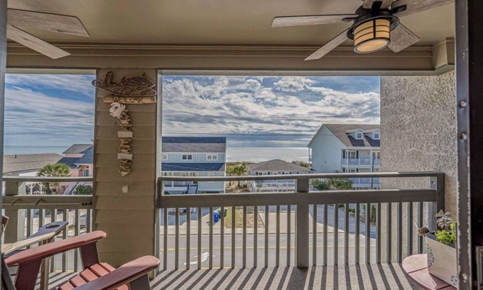 North Myrtle Beach Condo | Ocean View Oasis- catch the ocean waves from your double balcony on 3rd floor