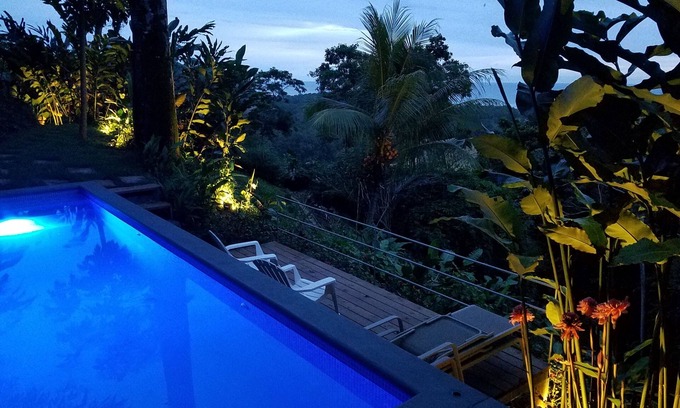 Dominical Villa | Ocean View Villa with Private Pool, Huge Floating Deck & Direct Sunsets!