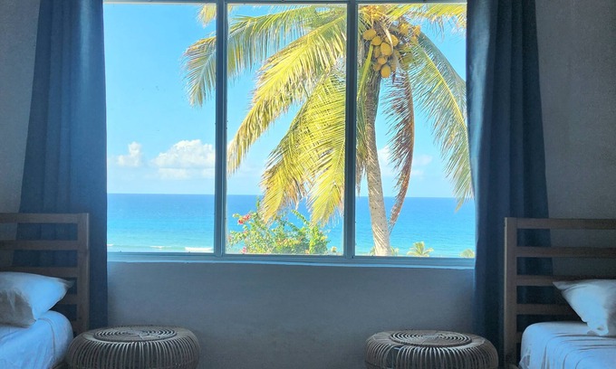 Villa Borinquen House | Ocean View & walk 5 min to beach, Pool Table, Ping Pong, Arcade Games 5Bd-4 Bth
