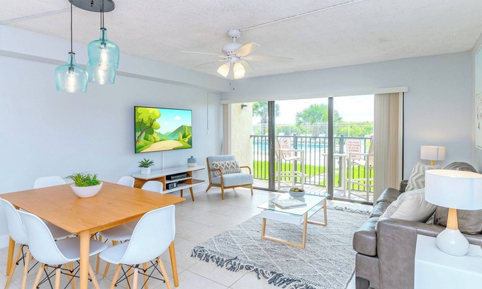 Port Canaveral Condo | Oceanfront - Ground Floor - Steps to the Beach - Next to Cocoa Beach Pier