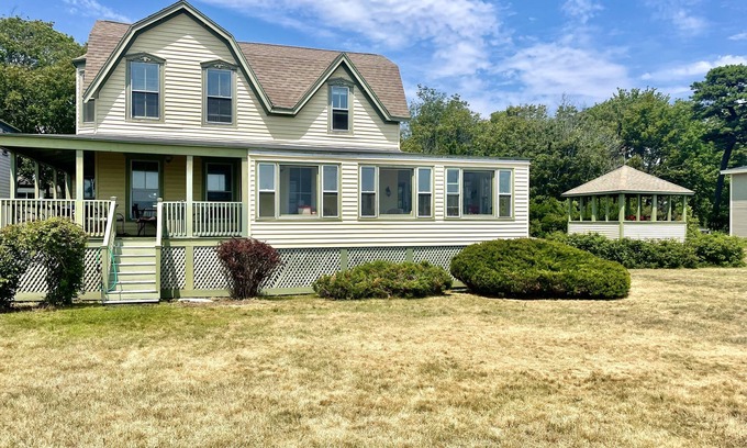 Pine Point House | Oceanfront Home, 1.5 acre on Sandy beach, 3 Wrap-around Porches