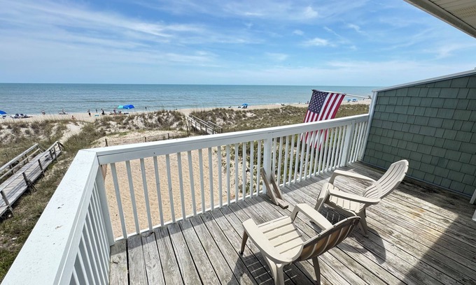Wilmington Beach House | Oceanfront Oasis Private Beach, Stunning Decks & Wet Bar – Carolina Beach