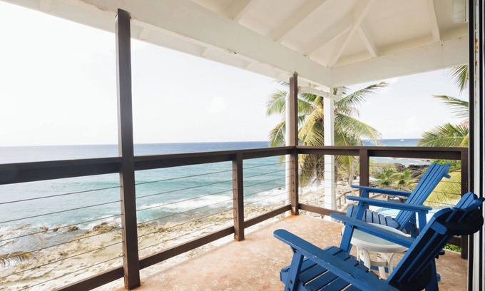 Estate La Vallee Condo | Oceanfront. Saltwater Pool. Walk to Cane Bay Beach & Restaurants.