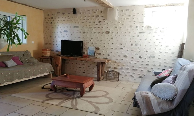 Laloubere House | Our gîte les saoumettes welcomes you in front of the Pyrenees mountain range