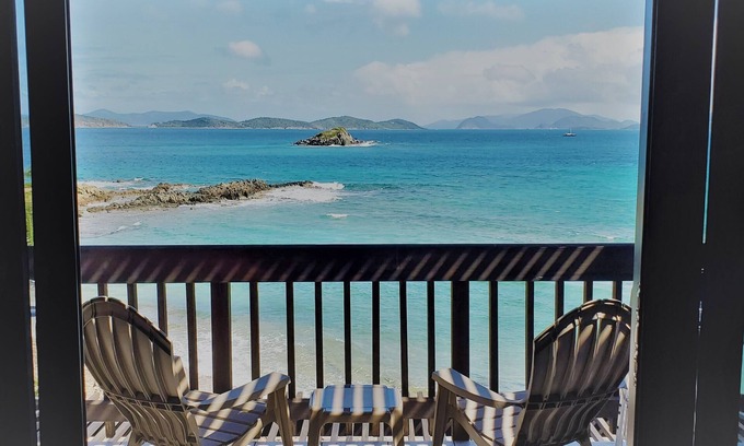 Red Hook Villa | Paradise Awaits! Beachfront Luxury Duplex Villa!