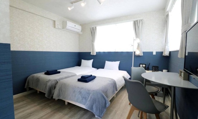 Motobu Hotel | Park Side Mori202 Twin Room/Kunigamigun Okinawa