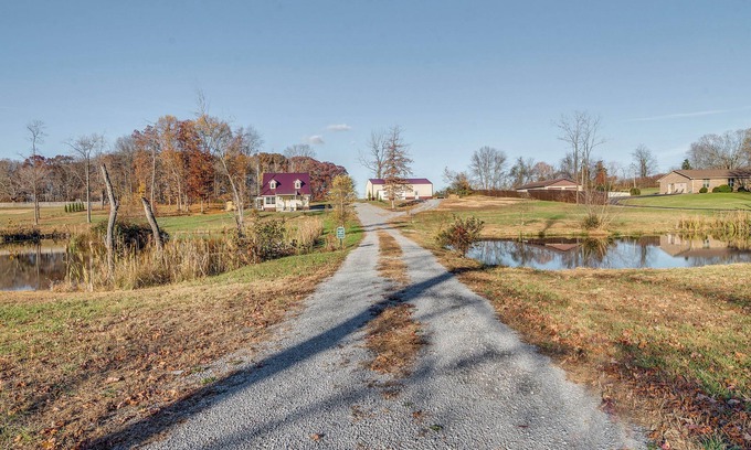 Russell Springs House | Peaceful Russell Springs Home w/Fire Pit & Pond!