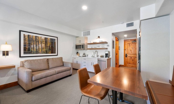 Tamarack Apartment | Peaceful Studio With Fireplace and Jet Tub