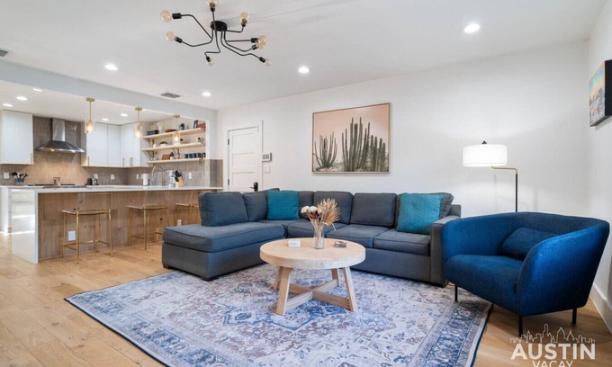 Westgate House | Pet-Friendly S Austin MidMod w Yard, EV, Firepit, Near Austin Fun & Food!