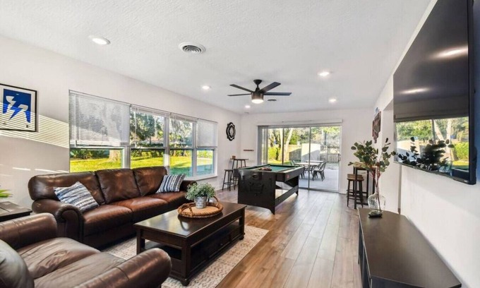 Bearss Plaza House | Plush sheets, Games!, Huge backyard, Massage Chair