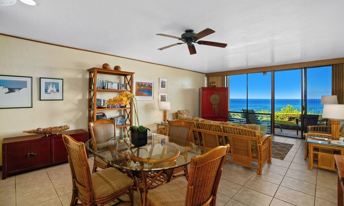 Poipu Condo | Poipu Makai B-1, A/C - Oceanfront - Enjoy the view!
