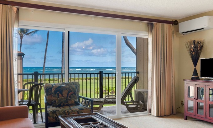 Kapaa Condo | Pono Kai F207 Oceanview AC, POOL, JACUZZI, BBQ, TENNIS