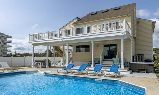 Sandbridge House | Pool by the Sea | 480 ft to the beach | Private Pool and Hot Tub