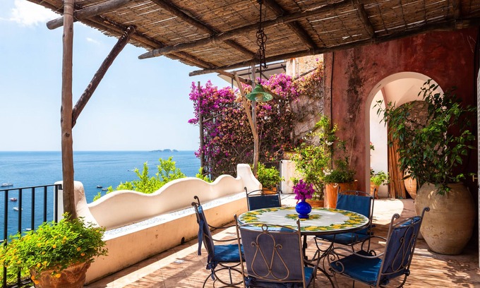 Positano Villa | Positano: Villa Ibiscus ancient villa at 50m on the sea in the heart of Positano