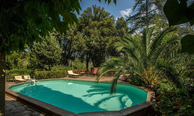 San Michele di Moriano Villa | Private Villa with A/C, WIFI, private pool, TV, patio, panoramic view, parking, close to Lucca