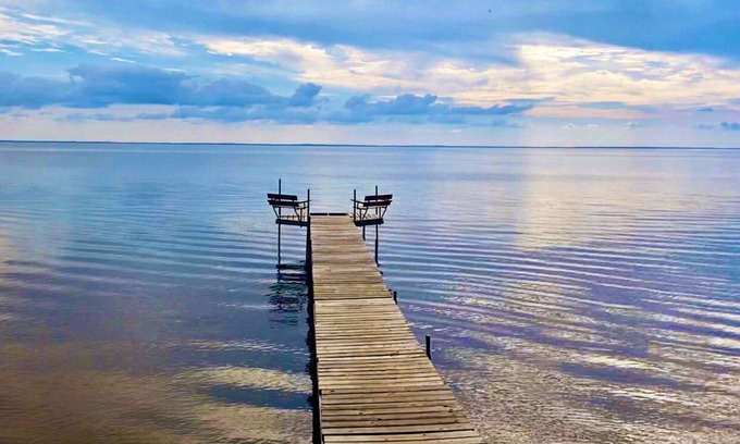 Isle Cabin | Private Beach on Lake Sleeps 17: Two Cabins, Kayaks, Docks, & Firepits