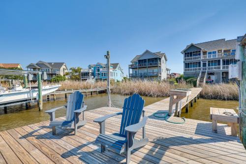 Ocean City Beach House | Private Hot Tub and Dock North Topsail Beach Home