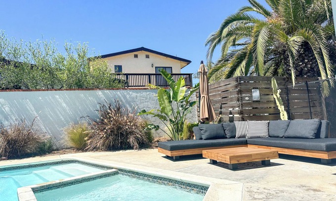 Fire Mountain House | Private Pool, Hot Tub & Big Backyard | Sunny Oceanside Oasis
