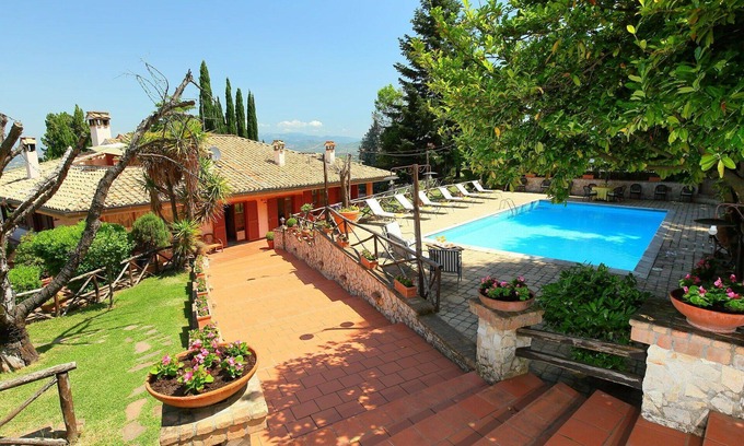 Monte Compatri Villa | Private Villa with A/C, WIFI, private pool, TV, patio, pets allowed, panoramic view, parking