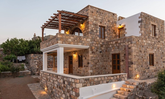 Skala Villa | R 1086 Leon’s Villa Sofia With Sea view, Private Balcony or Terrace & Barbecue