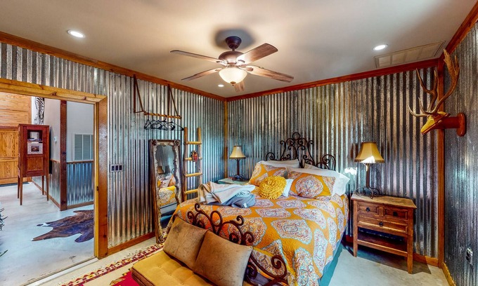 Bandera Cabin | Ranch Lodge on 100+ Acres with Exotic Wildlife, Fishing Ponds & Game Room