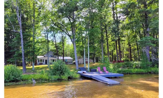 Rapid City Cottage | Rapid River Retreat riverfront close to Torch Lake