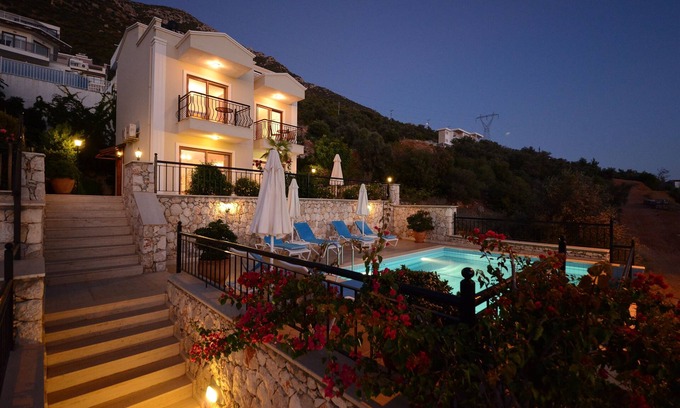 Kalkan Villa | Recently Upgraded Luxury Villa with Private Heated Pool and Views of Kalkan Bay