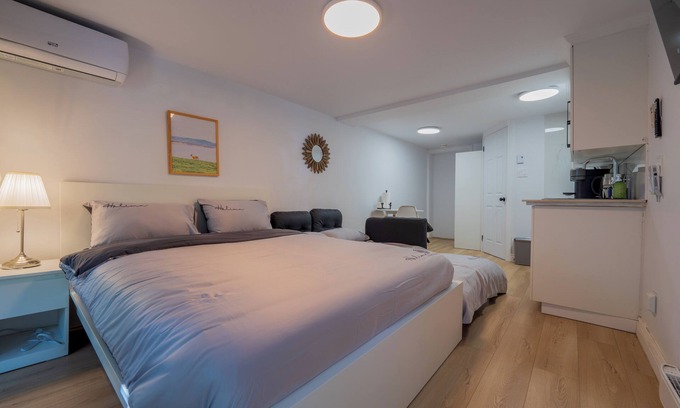 Cote-Des-Neiges—Notre-Dame-De-Grace Apartment | Renovated Studio w/Parking | Queen Bed + Sofa Bed