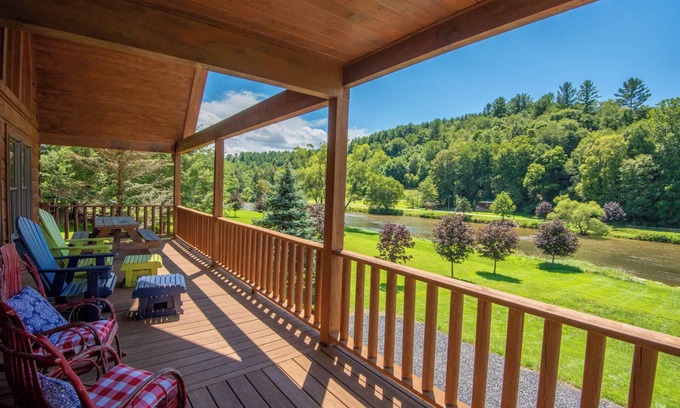 Piney Creek Cabin | Riverfront Adventures Await | Bring the Whole Family (& Dogs!) | Serendipity on the New River