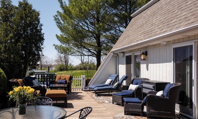 New Buffalo House | Riverfront Retreat, Walk to Beach + Downtown, Hot Tub, Kayaks & Bikes!